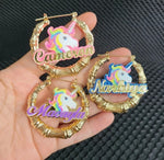 Load image into Gallery viewer, Kid’s Bamboo Hoop Earrings
