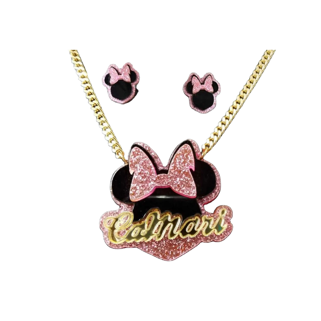 Kid’s Minnie Necklace and Earring Set