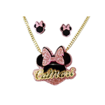 Load image into Gallery viewer, Kid’s Minnie Necklace and Earring Set
