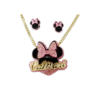 Kid’s Minnie Necklace and Earring Set
